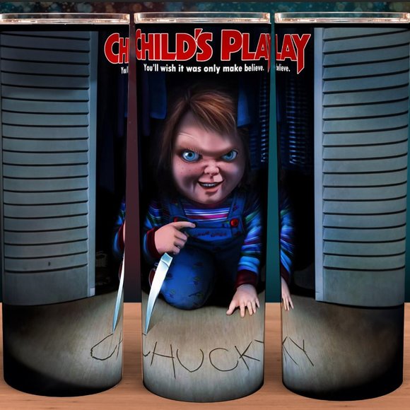 Chucky in the Closet Horror Movie Cup Mug Tumbler - Picture 1 of 1